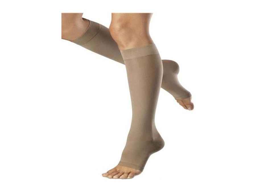 Open-Toe Knee-High Compression Stockings, Moderate